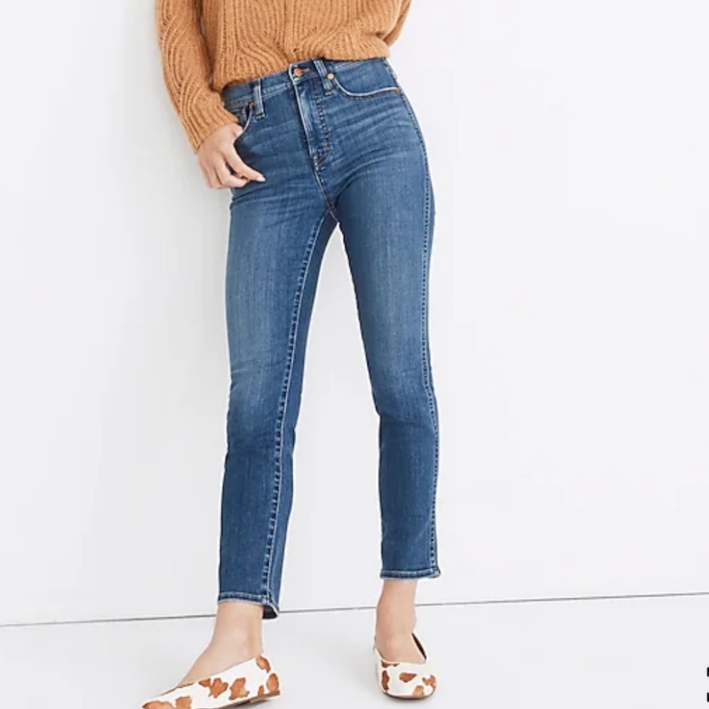 Madewell Stovepipe Jeans in Medium Light Blue Wash 31